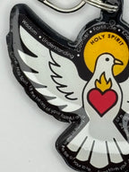 Uplifting Lil Holy Spirit KeyChain.  Acrylic and Resine Small Key Chain