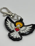 Uplifting Lil Holy Spirit KeyChain.  Acrylic and Resine Small Key Chain