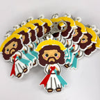 Bundle of Joy: 12 Pcs KeyChain Pick your favorite Uplifting Lil Saints Large PVC Keychain Bulk Soft Touch
