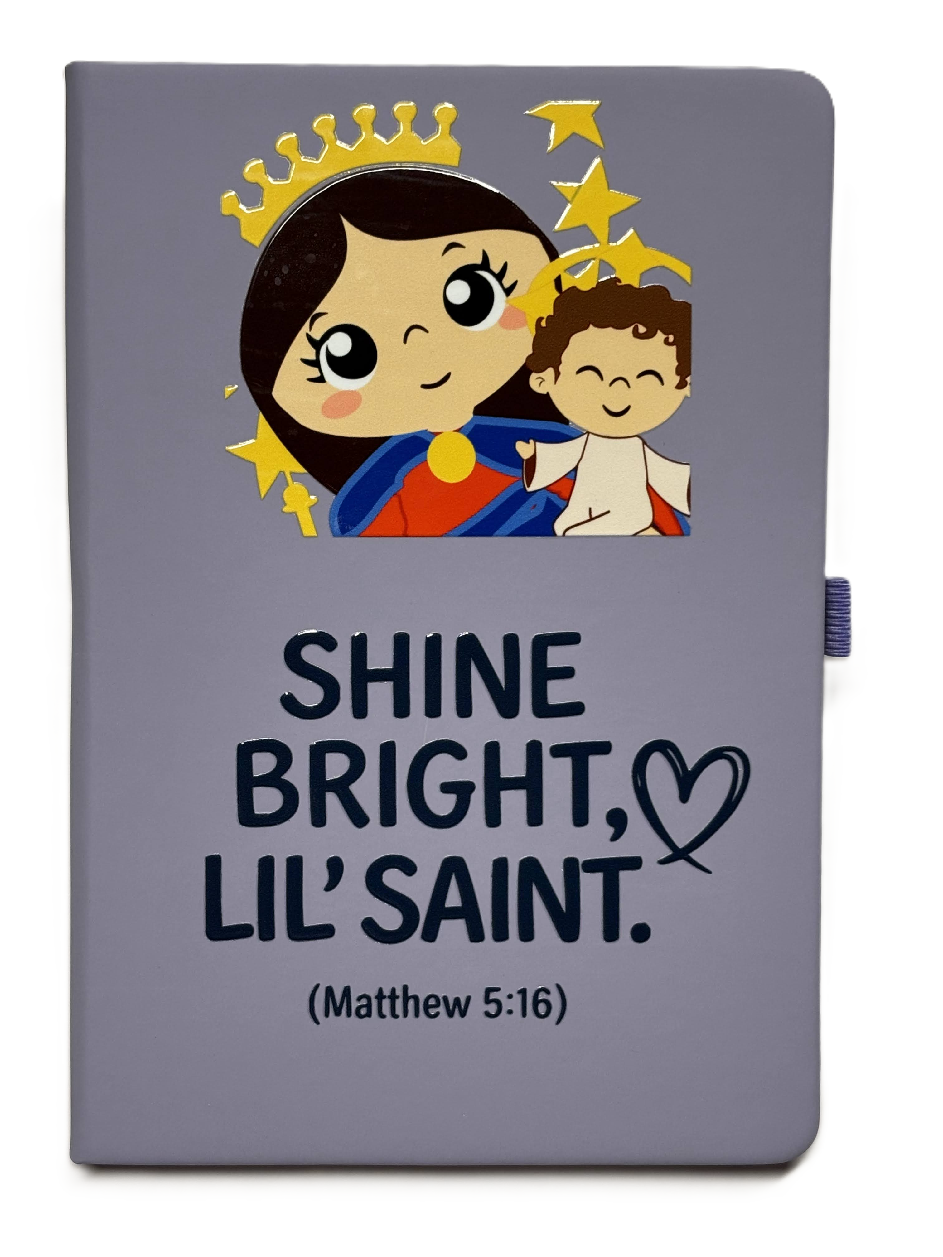 Uplifting Lil Saints Notebook A5 Hardcover Prayer Journal Lined for Bible Study & Daily Faith Notes