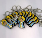 Bundle of Joy: 12 Pcs Pick your favorite Uplifting Lil Saint Key Chain.  Soft PVC Small Key Chain Bundle