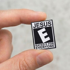 Faith & Style – Uplifting Medal Enamel Pin – Jesus Rated E
