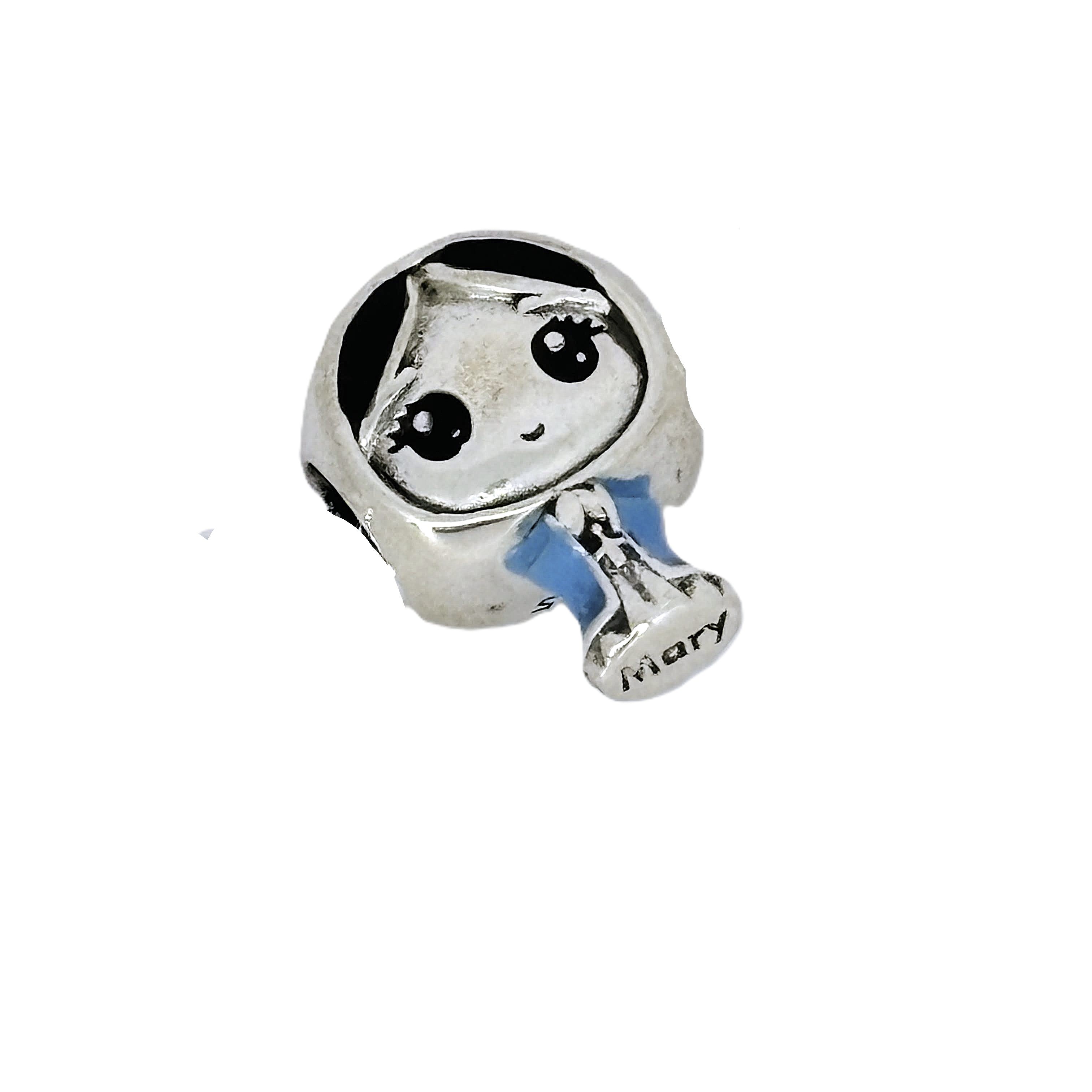 Uplifting Lil Saints - Virgin Mary SIlver Charm - exquisite Silver Jewerly Virgin Mary  (Silver Charm Only)
