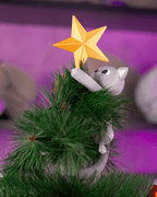 Uplifting Meowy Christmas Tree Topper