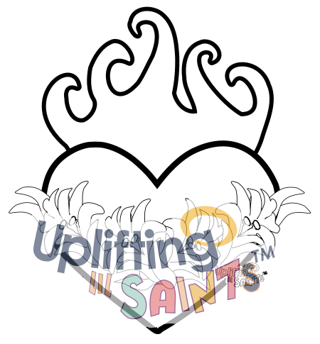 Hearts of Jesus, MAry & Saint Joseph DIGITAL DOWNLOAD UpliftingLilSaints COMBO