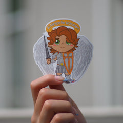 Uplifting Lil Saints Sticker (3.5 Inches Tall) – St Michael the Archangel