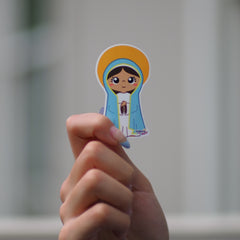 Uplifting Lil Saints Sticker (Pick your Favorite) (2.5 Inch Tall) – Virgin Mary