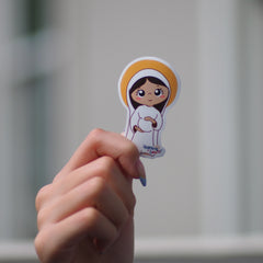 Uplifting Lil Saints Sticker (Pick your Favorite) (2.5 Inch Tall) – Our Lady Sweet Expectation