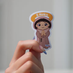 Uplifting Lil Saints Sticker (Pick your Favorite) (2.5 Inch Tall) – Saint Monica