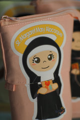 Telescopic Pencil bag canvas with Zipper, Uplifting Lil – St Margaret Mary Alacoque