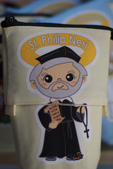 Telescopic Pencil bag canvas with Zipper, Uplifting Lil – St Phillip Neri
