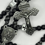 Panacord Rosary — uplifting St Michael the Archangel Medal wooden beads