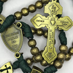 Panacord Rosary — uplifting St Michael the Archangel Medal wooden beads