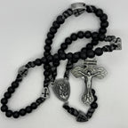 Panacord Rosary — uplifting St Michael the Archangel Medal wooden beads