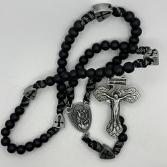 Panacord Rosary , Uplifting Our Lady , St Michael,  St Benedict Metallic Alloy Medal