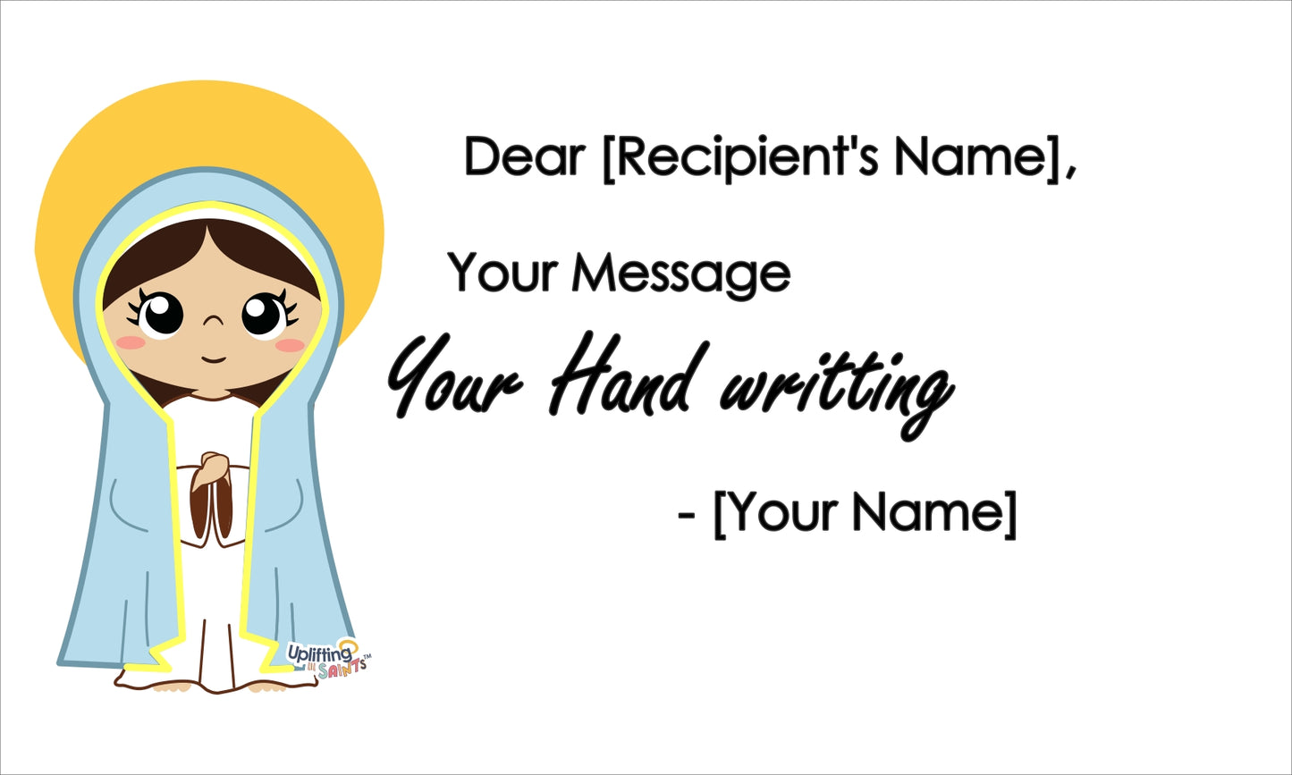 Personalized extra cute Gift Box: Virgin Mary or Jesus Collection for First Communion, Confirmation, or Baptism