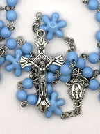 Rosary Plastic Colorful  Beads Jesus Cross Pendant Prayer Rosary