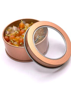 Rosary Uplifting Natural Rose Agate stone beads with a Beautiful enamel Crucifix