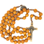 Rosary Uplifting beautifully crafted wood-like Plastic Rose-Shaped Beads