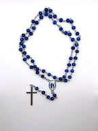 Rosary Uplifting  glass-like 6mm beads crafted from durable resin—silver-toned crucifix