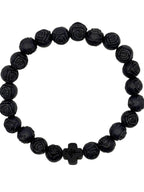 Uplifting Bracelet beautifully crafted wood-like Plastic Rose-Shaped Beads