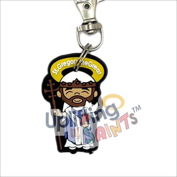 Uplifting Lil Saint Keychain.  Soft PVC Small Keychain