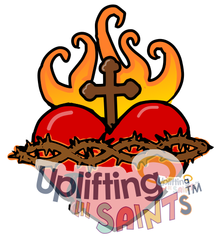 Hearts of Jesus, MAry & Saint Joseph DIGITAL DOWNLOAD UpliftingLilSaints COMBO