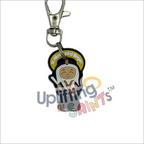 Uplifting Lil Saint Keychain.  Soft PVC Small Keychain