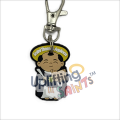 Uplifting Lil Saint Keychain.  Soft PVC Small Keychain – Saint Thomas Aquinas