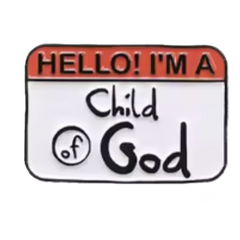 Faith & Style – Uplifting Medal Enamel Pin – Hello Child of God