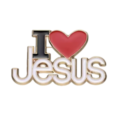 Faith & Style – Uplifting Medal Enamel Pin – I Love Jesus