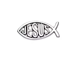 Faith & Style – Uplifting Medal Enamel Pin – Jesus Ichthys