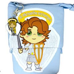 Telescopic Pencil bag canvas with Zipper, Uplifting Lil – St Michael the Archangel