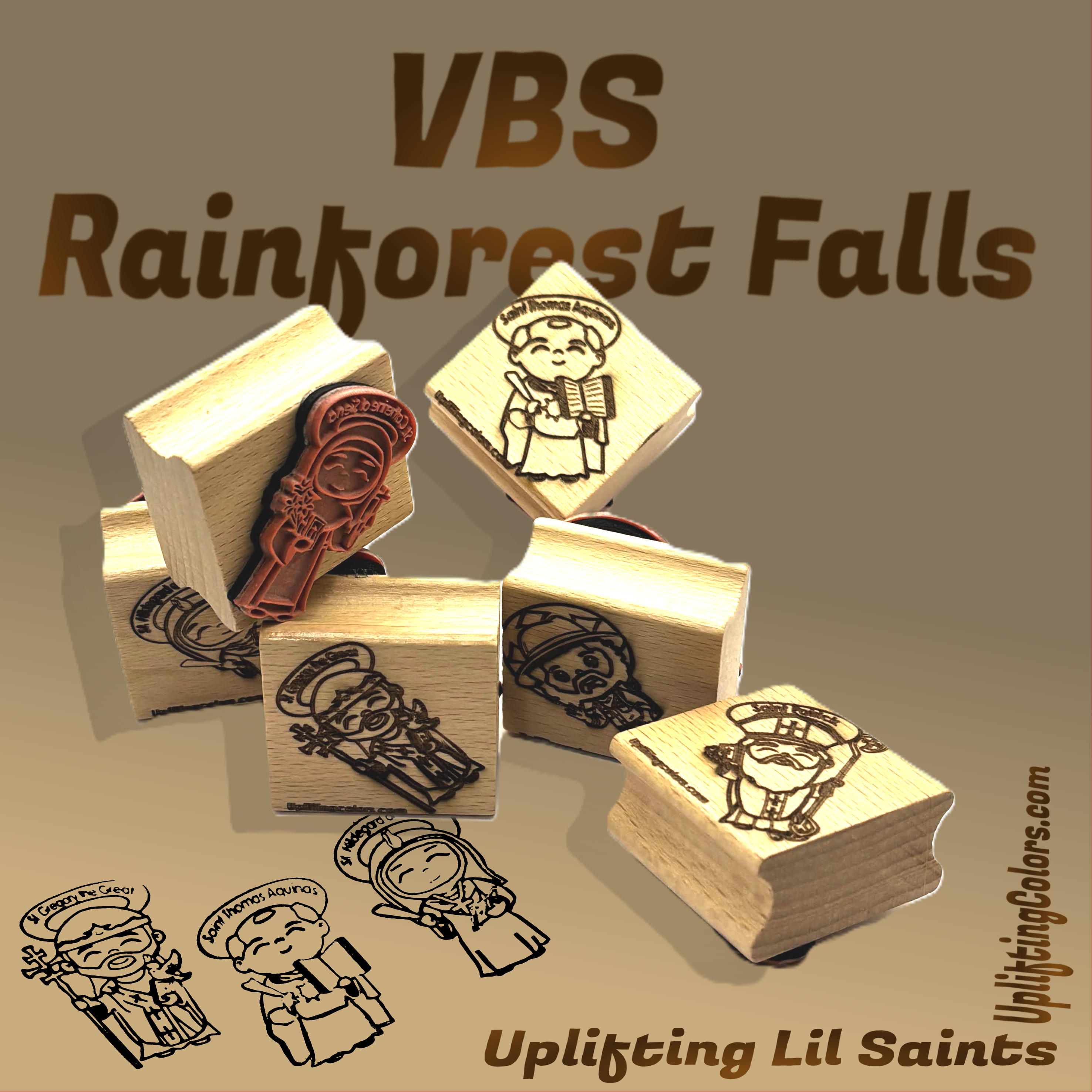 VBS Rainforest Falls STAMPS – Uplifting Lil Saints 6-Pack