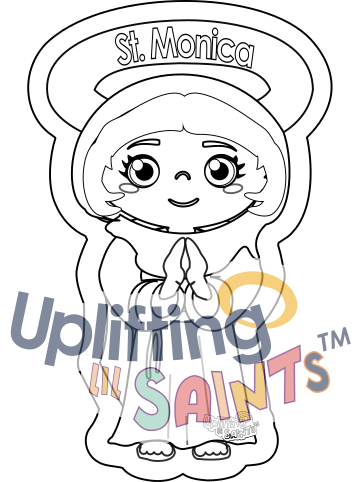 Saint Monica DIGITAL DOWNLOAD UpliftingLilSaints Saint Monica
