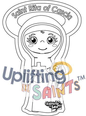 Saint Rita of Cascia DIGITAL DOWNLOAD UpliftingLilSaints