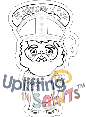 Saint Nicholas of Bari DIGITAL DOWNLOAD UpliftingLilSaints Saint Nicholas of Bari