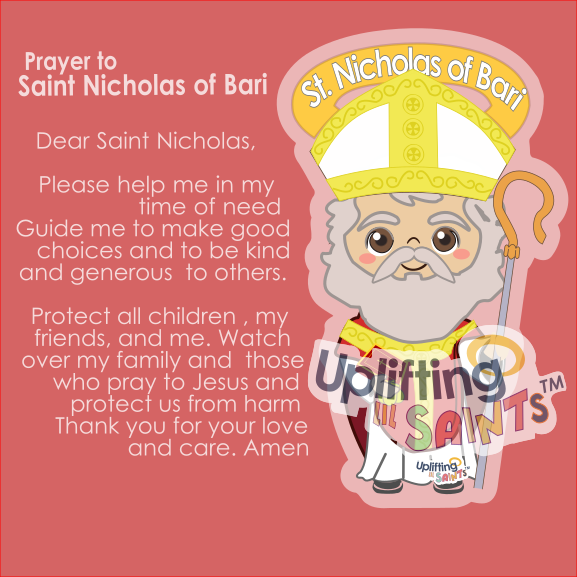 Saint Nicholas of Bari DIGITAL DOWNLOAD UpliftingLilSaints Saint Nicholas of Bari