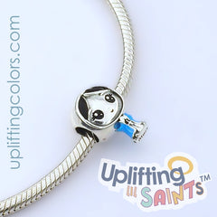 Uplifting Lil Saints - Virgin Mary SIlver Charm - exquisite Silver Jewerly Virgin Mary  (Silver Charm Only)