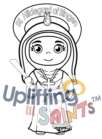 Saint Hildegard of Bingen DIGITAL DOWNLOAD UpliftingLilSaints