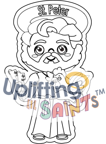 Saint Peter DIGITAL DOWNLOAD UpliftingLilSaints Saint Peter
