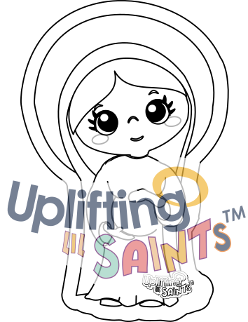 Expecting Mary DIGITAL DOWNLOAD UpliftingLilSaints Saint Expecting Mary ,Pregnant Mary