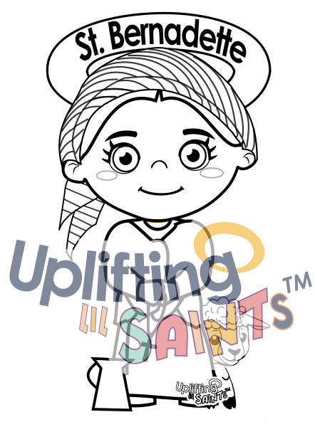 Saint Bernadette DIGITAL DOWNLOAD UpliftingLilSaints