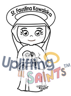 Saint Faustina Kowalska DIGITAL DOWNLOAD UpliftingLilSaints