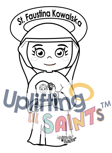 Saint Faustina Kowalska DIGITAL DOWNLOAD UpliftingLilSaints