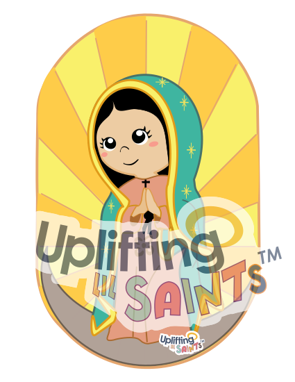 Uplifting Lil Saints Catholic Saint Print Poster 3ft tall