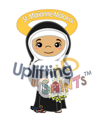 Uplifting Lil Saints Catholic Saint Print Poster 3ft tall – 3ft Poster St Marianne Molokai