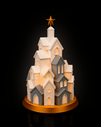 Uplifting Winter Village Table Lamp