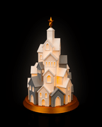Uplifting Winter Village Table Lamp