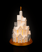 Uplifting Winter Village Table Lamp